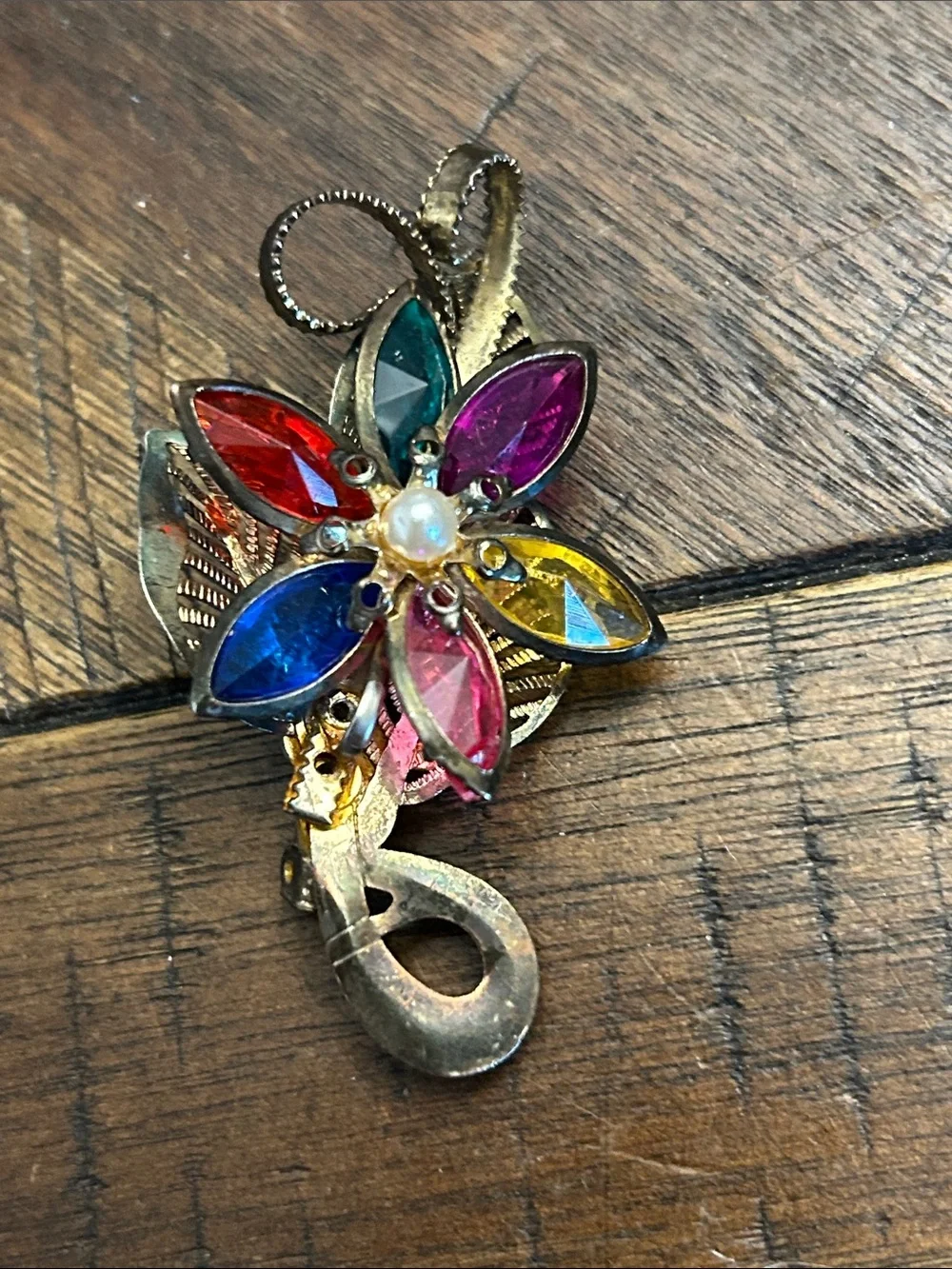 Vintage From before 07sMulti-Colored Flower Brooch